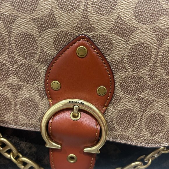 COACH Beat Shoulder Bag In Signature Canvas With Horse And Carriage Print - Picture 11 of 14